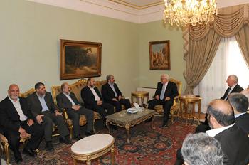 الرئيس يستقبل مشعل وشلح في القاهرة
