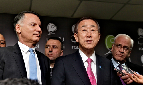 بان كي مون يثني على الجهود الفلسطينية لإقامة الدولة