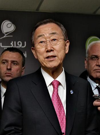 كي مون يجدد دعوته لفتح المعابر ورفع الحصار عن قطاع غزة