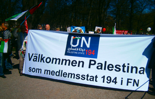 مسيرة مؤيدة لشعبنا لمناسبة يوم العمال العالمي في السويد