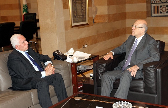 الاحمد يبحث مع ميقاتي اوضاع اللاجئين الفلسطينيين في لبنان