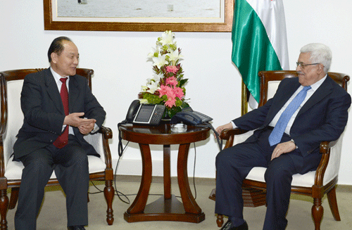 الرئيس يستقبل المبعوث الصيني لعملية السلام في الشرق الأوسط