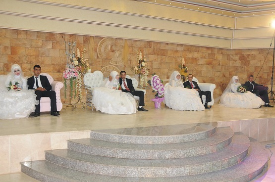 حفل زفاف جماعي في مخيم نهر البارد