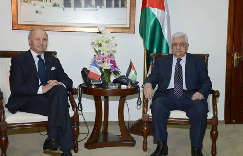 خلال لقائه فابيوس: الرئيس يؤكد ضرورة بذل كل جهد ممكن لوقف العدوان على غزة