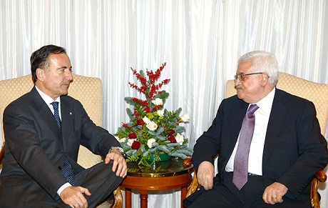 الرئيس يستقبل زعيم حزب اتحاد الديمقراطيين الإيطالي ووزير خارجية ايطاليا السابق