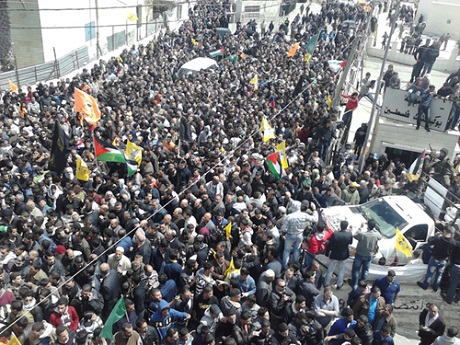 تشييع جثمان الشهيد أبو حمدية في الخليل