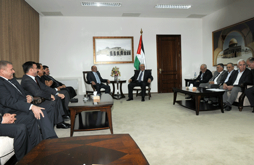 الرئيس يستقبل وفد لجنة فلسطين في البرلمان الأردني