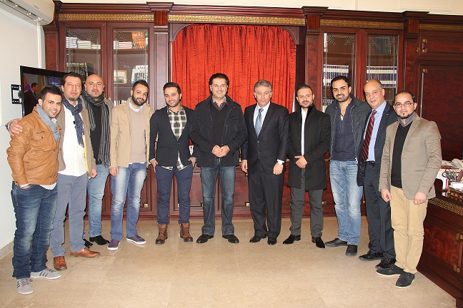 دبور يستقبل عدد من الفنانيين الفلسطينيين