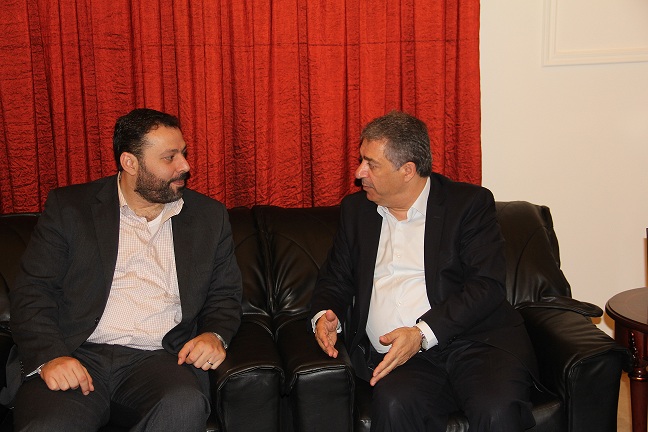 دبور يستقبل عميد شؤون فلسطين في الحزب السوري القومي عطايا