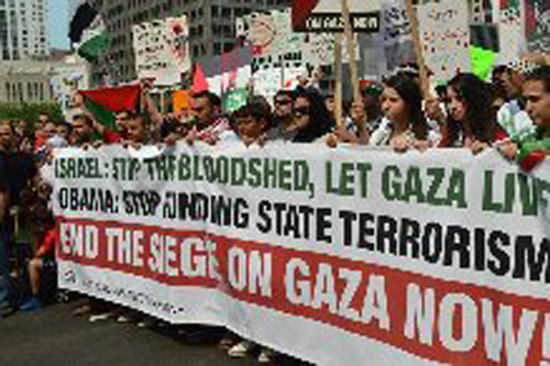 تظاهرات غاضبة في ثلاثين مدينة أميركية احتجاجا على المجازر الإسرائيلية