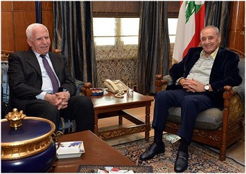 الاحمد خلال لقائه الرئيس بري : "نحن حرصاء على استمرار التنسيق المشترك مع القيادات اللبنانية للتصدي