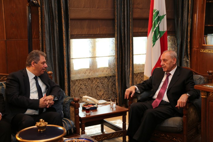 دبور ينقل رسالة من الرئيس محمود عباس الى دولة الرئيس بري