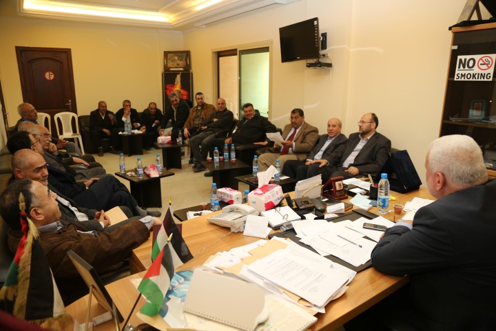 اجتماع القيادة السياسية الفلسطينية مع خلية أزمة نهر البارد