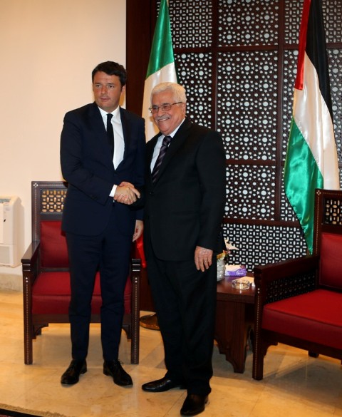 الرئيس يستقبل رئيس الوزراء الايطالي في بيت لحم