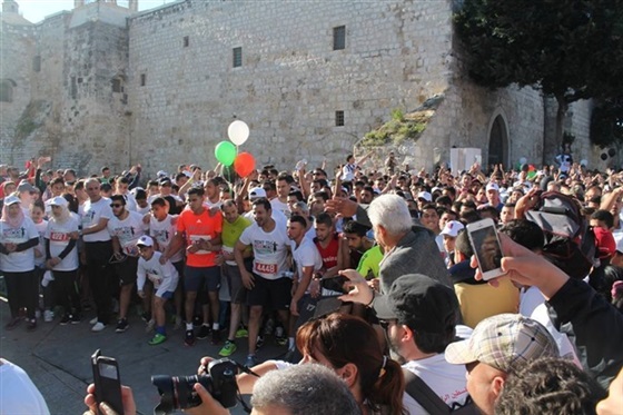 انطلاق ماراثون فلسطين الدولي الرابع في بيت لحم