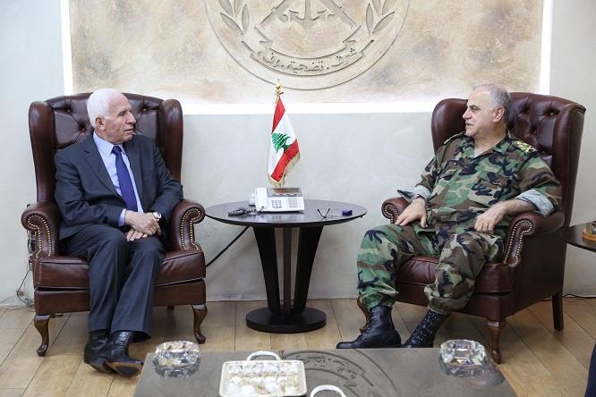 الاحمد يبحث مع قائد الجيش اللبناني اوضاع المخيمات