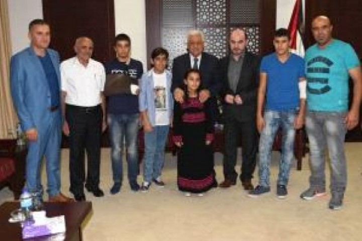 الرئيس يستقبل عائلة الشهيد محمود بدران