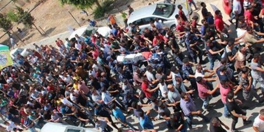 الخليل تودع شهيد الواجب الوطني محمود الطرايرة