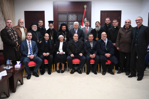 الرئيس يستقبل وفدا من مجلس كنائس مدينة رام الله ورعاياها