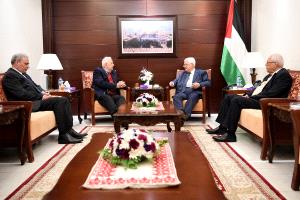 الرئيس يبحث مع حنا ناصر آليات إجراء الانتخابات المحلية