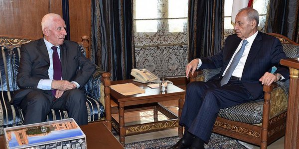 الاحمد يبحث مع بري اخر المستجدات على الساحة الفلسطينية