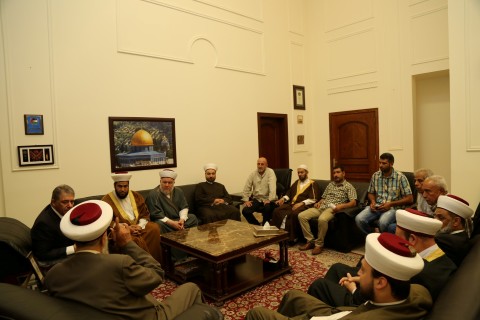 دبور يستقبل رابطة علماء فلسطين في لبنان