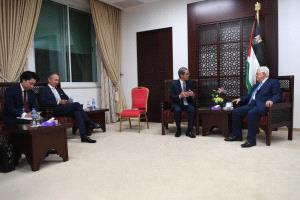 الرئيس يستقبل المبعوث الياباني لعملية السلام