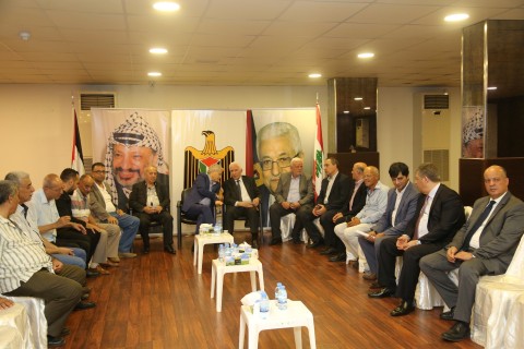 تقبل التعازي باللواء معن ابو زيد في سفارة فلسطين في بيروت