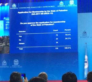قبول دولة فلسطين بالشرطة الدولية الجنائية "الانتربول"