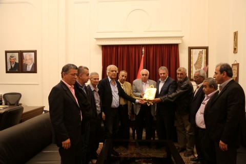 دبور يستقبل وفد من الاتحاد العام لعمال فلسطين