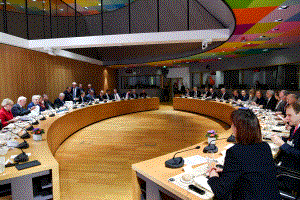 الرئيس يجتمع مع وزراء خارجية الاتحاد الأوروبي