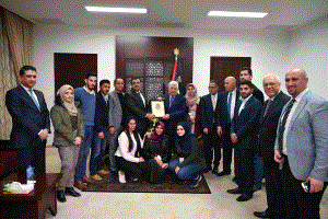 الرئيس يستقبل الوفد الأردني المشارك بفعالية القدس عاصمة الشباب الإسلامي