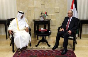 الحمد الله يستقبل رئيس الاتحاد القطري لكرة القدم ويثمن زيارته