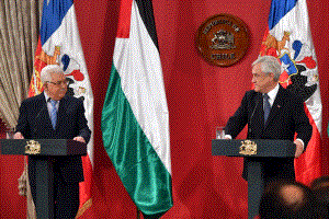 الرئيس في مؤتمر صحفي مع نظيره التشيلي: نسعى لمفاوضات مبنية على قرارات الشرعية الدولية وحل الدولتين