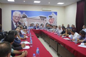 المجلسان التنفيذي والاستشاري في محافظة جنين يؤكدان مبايعة ودعم الرئيس