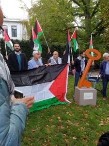 إزاحة الستار عن نصب تذكاري للنكبة الفلسطينية في مدينه هارلم الهولندية