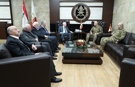 الاحمد يلتقي قائد الجيش اللبناني