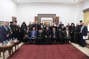الرئيس يستقبل رؤساء الكنائس في الأراضي المقدسة