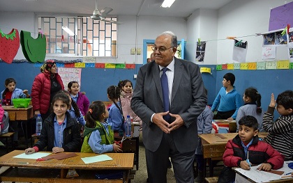 عضو تنفيذية منظمة التحريرالفلسطينية أبو زهري  في جولة استكشافية لمخيمات بيروت