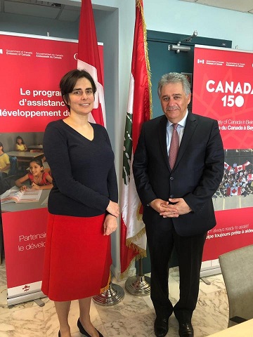 دبور يلتقي سفيرة كندا في لبنان