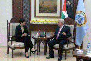 الرئيس يستقبل وزيرة خارجية النرويج