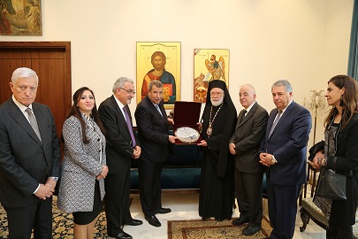 وفد "اللجنة الرئاسية العليا لشؤون الكنائس" يلتقي المطران الياس عودة