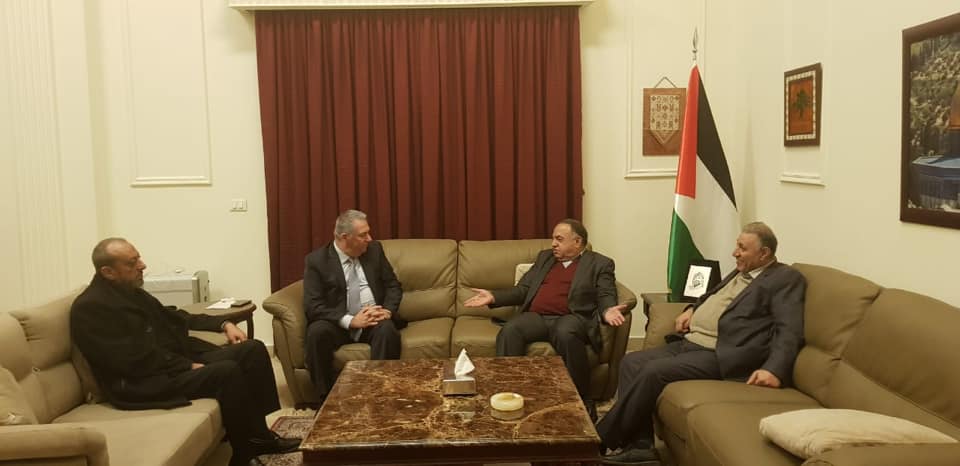 دبور يلتقي عضو المكتب السياسي للجبهة الشعبية ومسؤل الجبهة في لبنان ومسؤول اقليم لبنان في جبهة النضال