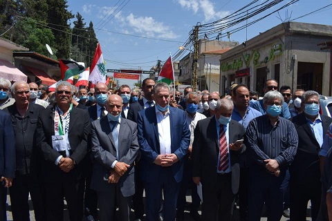 تشييع المناضل الكبير محسن ابراهيم بمأتم حاشد