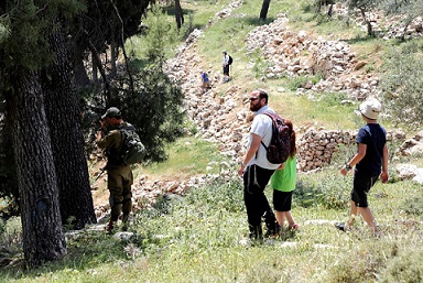 مستوطنون يقتحمون منطقة أثرية في وادي الفارعة جنوب طوباس