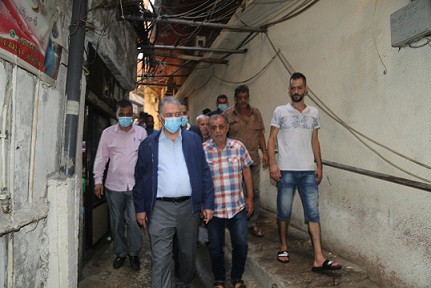 دبور يطلع على أوضاع مخيمي شاتيلا وبرج البراجنة في ظل الظروف الراهنة