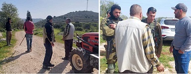 مستوطنون يمنعون المزارعين من حراثة أراضيهم في سنجل