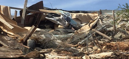 الاحتلال يهدم حظيرة أغنام وغرفة زراعية ويردم بئرا ويستولي على "كرفانين" جنوب بيت لحم