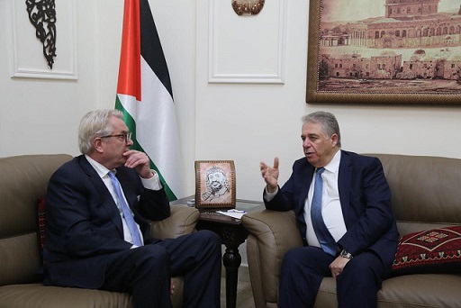 دبور يلتقي منسق الأمم المتحدة الخاص لعملية السلام في الشرق الأوسط تور وينسلاند