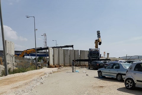 الاحتلال يواصل بناء مقطع من جدار الفصل العنصري شمال شرق جنين